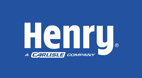 White text on a blue background reads "Henry" with "A Carlisle Company" written underneath in smaller letters.